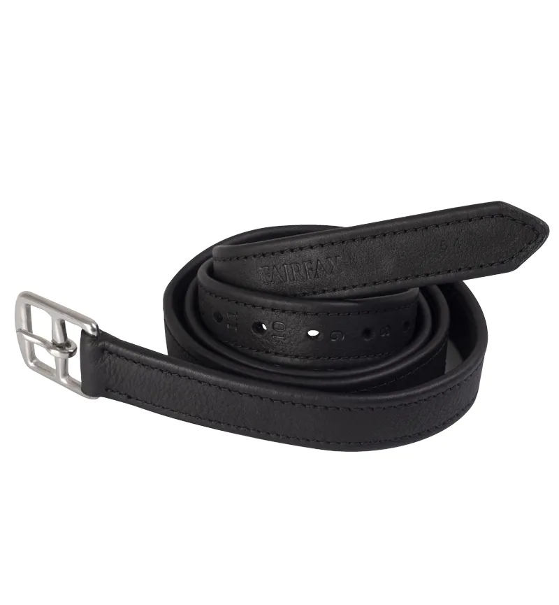 Fairfax World Class Calf Stirrup Leathers in Black